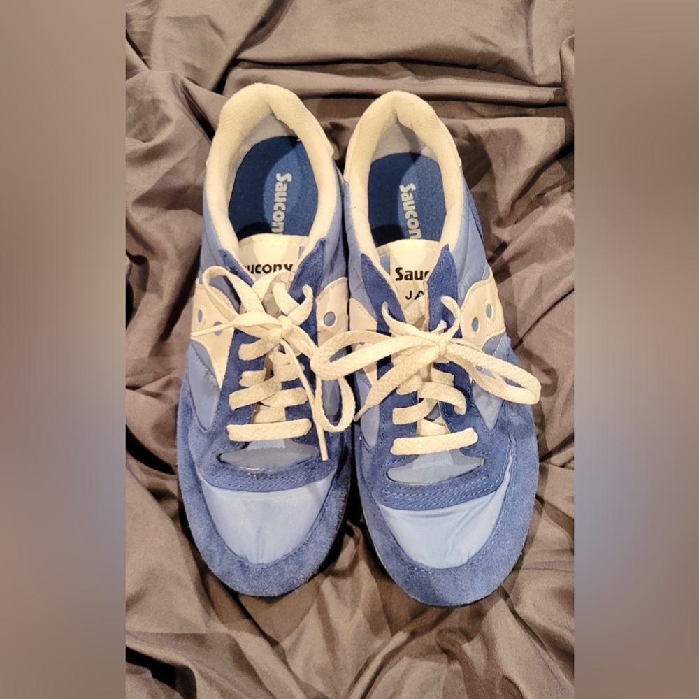Saucony Original Vintage White & Blue Sneakers size 8.5